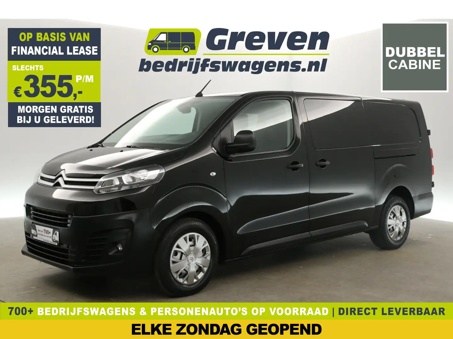 Citroen Jumpy 2.0 BlueHDI L3H1 | Dubbele Cabine | 6 Persoons | 3 Zwart - 1