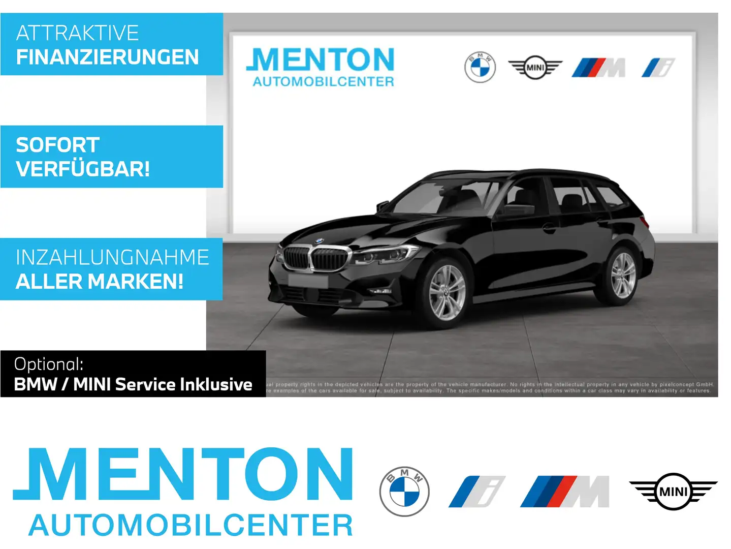 BMW 320 d xDrive DAB/LED/AHK/el. Sitze/Klimaaut. Schwarz - 1