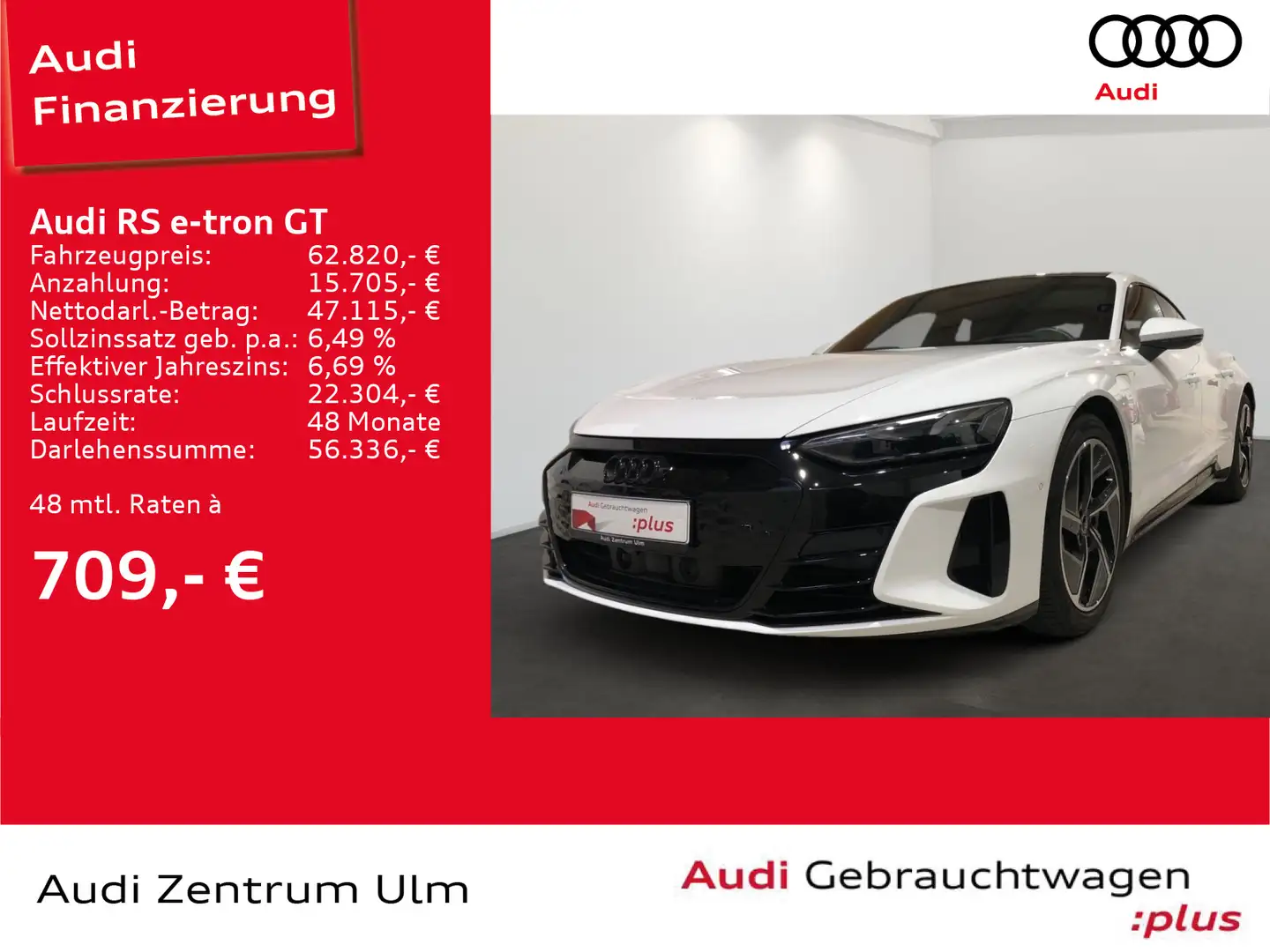 Audi RS e-tron GT ACC ALLRADLENKUNG HEAD-UP PANO Blanc - 1