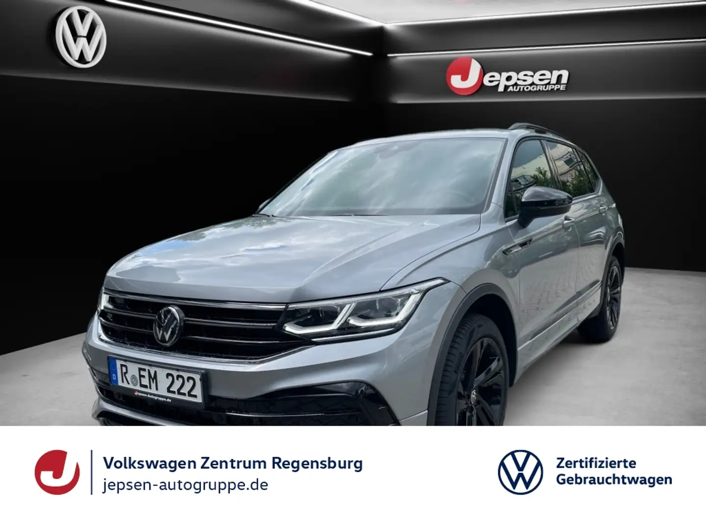 Volkswagen Tiguan Allspace R-Line 200PS DSG Black Style Silber - 1
