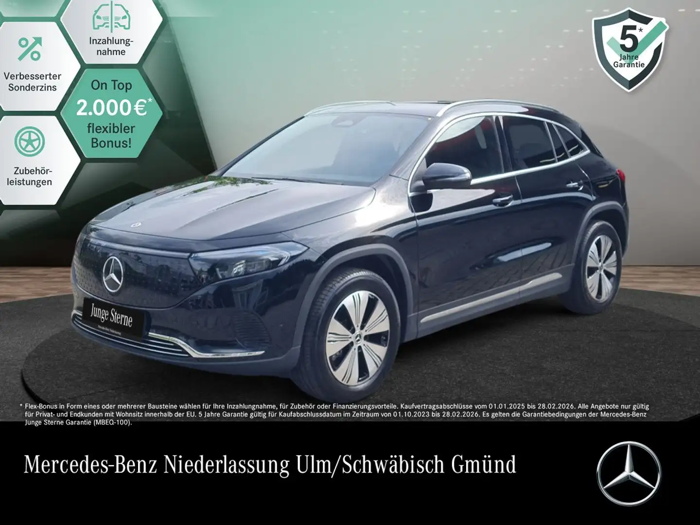 Mercedes-Benz EQA 350 4M PROG+ADVANCED+KAMERA+SPUR Schwarz - 1