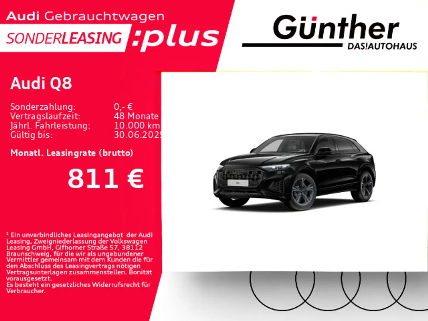 Audi Q8 55 TFSIe QUATTRO+360 GRAD KAMERAS+AHK+LUFTFED Zwart - 1