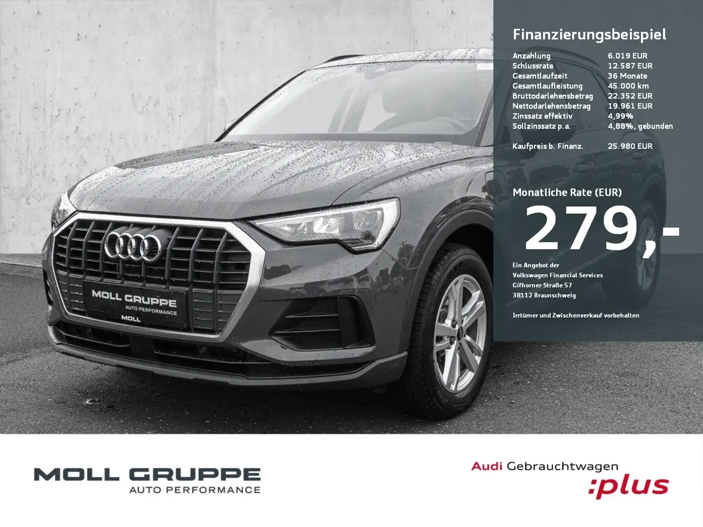 Audi Q3 45 1.4 TFSI e Virtuell Navi Plus Gris - 1