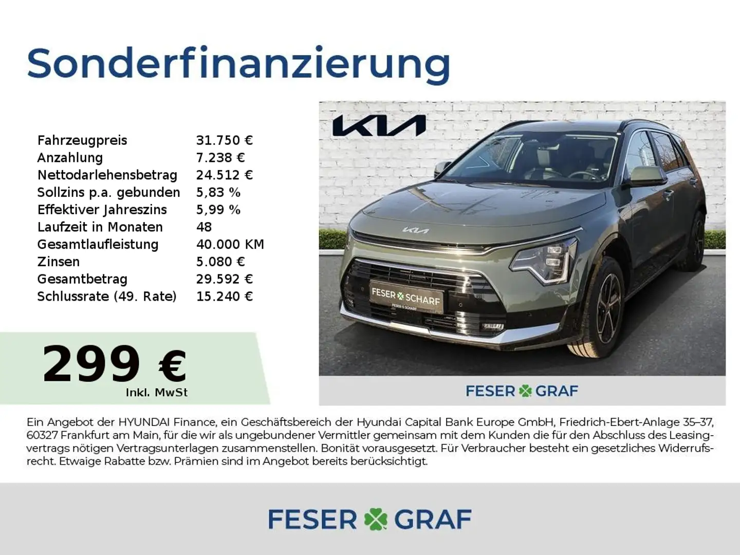 Kia Niro 1.6 Hybrid DCT Vision / Komf. + Style-Paket Groen - 1