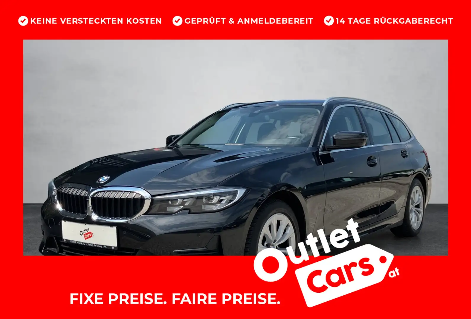 BMW 318 BMW 318d Touring Noir - 1