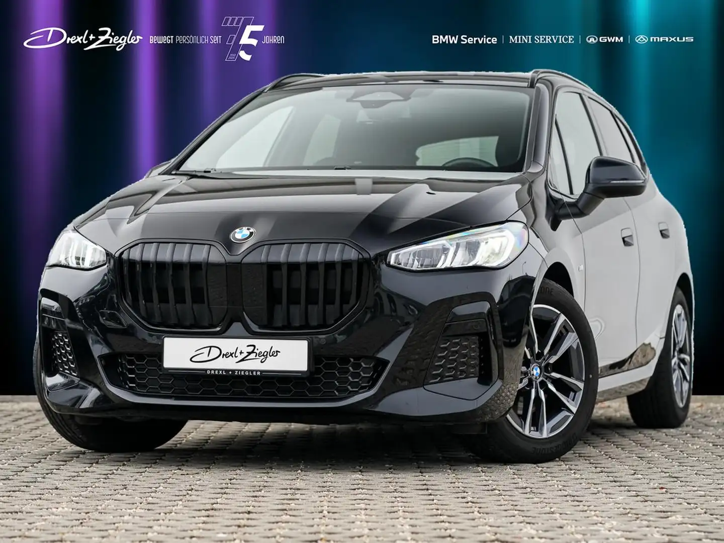 BMW 218 218i Active Tourer M-Sport AHK PANO RFK TravelP Schwarz - 1