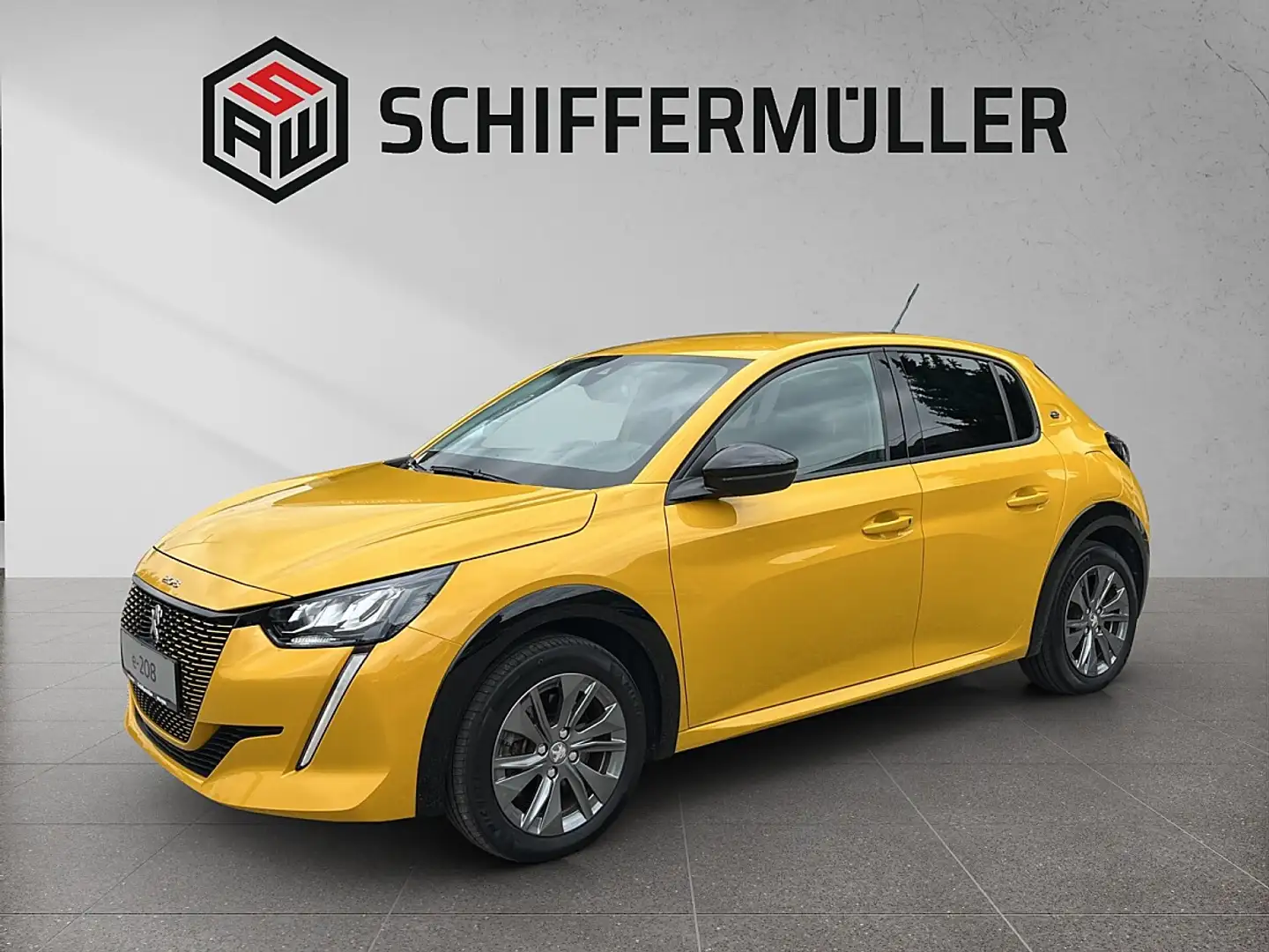 Peugeot e-208 50kWh Allure Gelb - 1