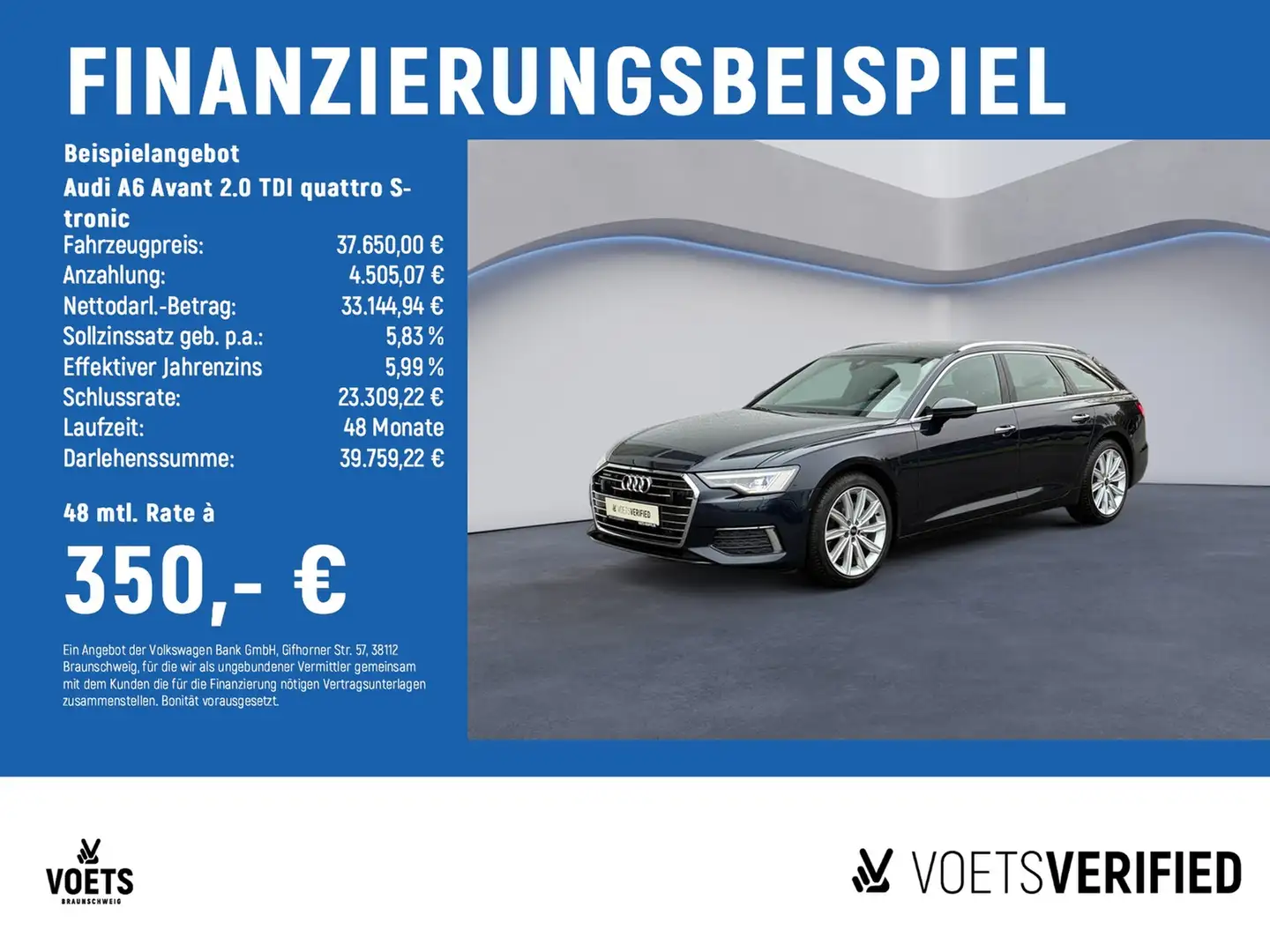 Audi A6 Avant 2.0 TDI quattro S-tronic MATRIX-LED+PANO+SHZ Blau - 2