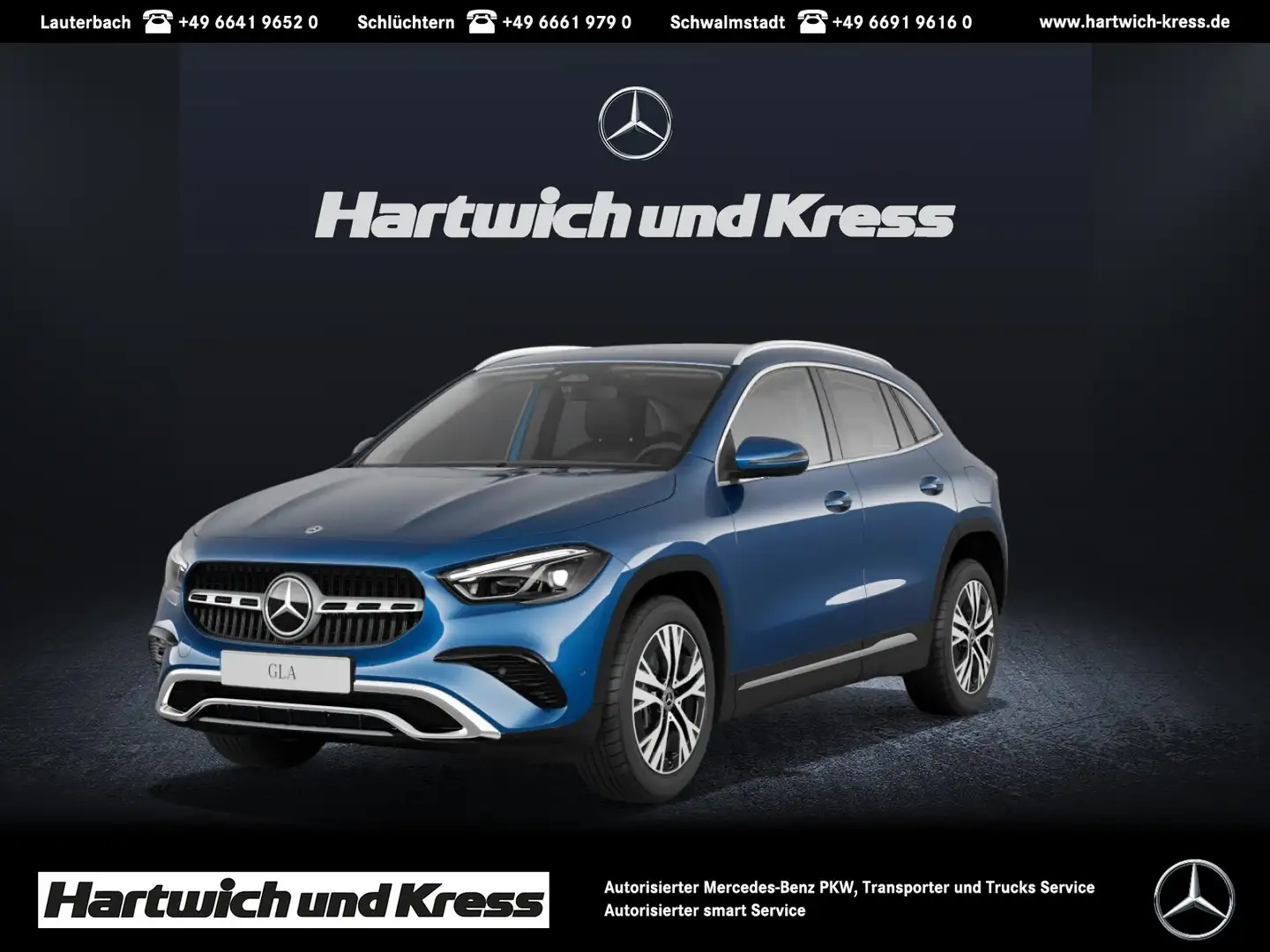 Mercedes-Benz GLA 250 GLA 250 e Progressive+AHK+Totwinkel+MutlibeamLED+K Modrá - 1