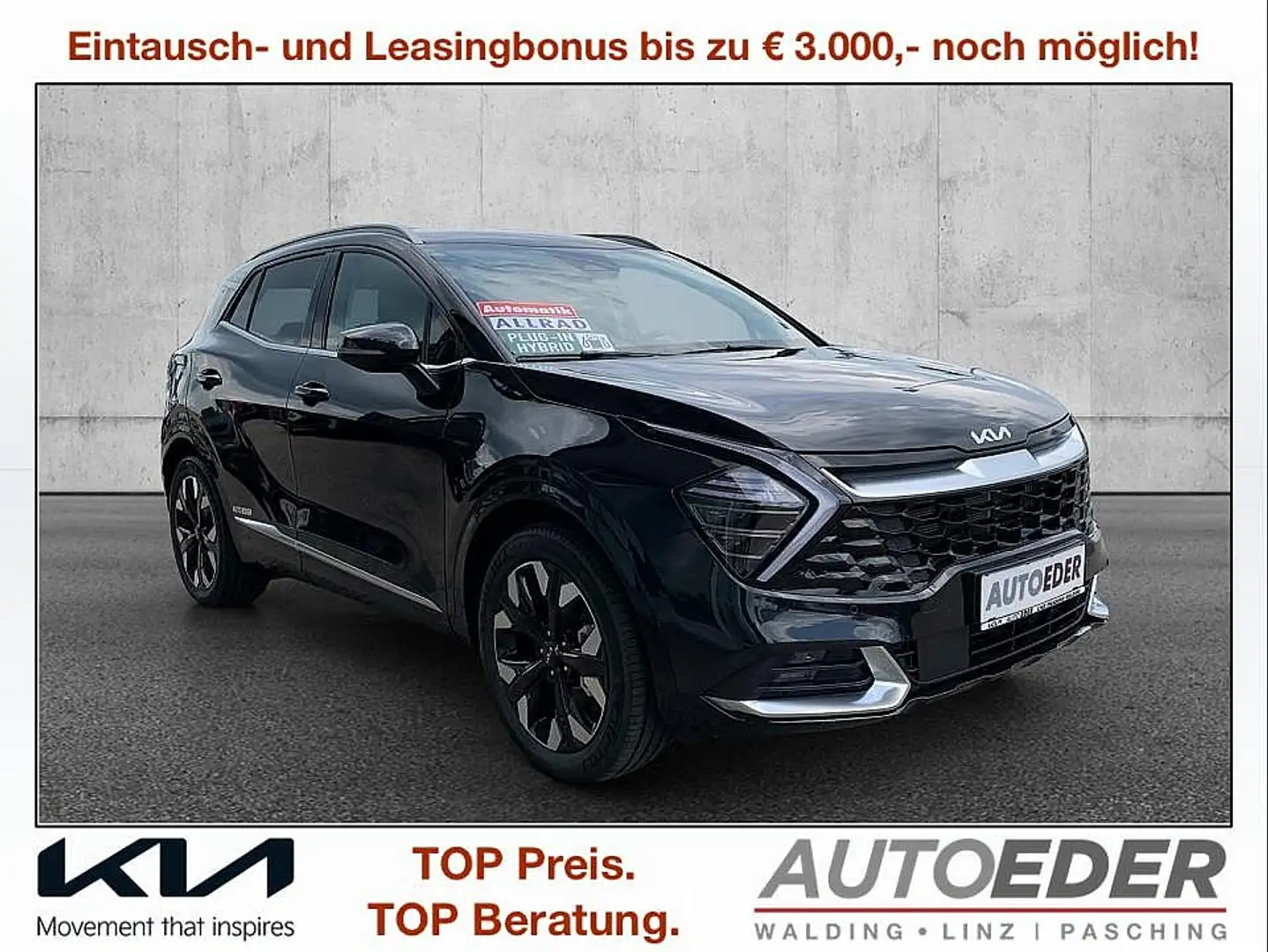 Kia Sportage 1,6 TGDI PHEV AWD Gold Aut. Schwarz - 1