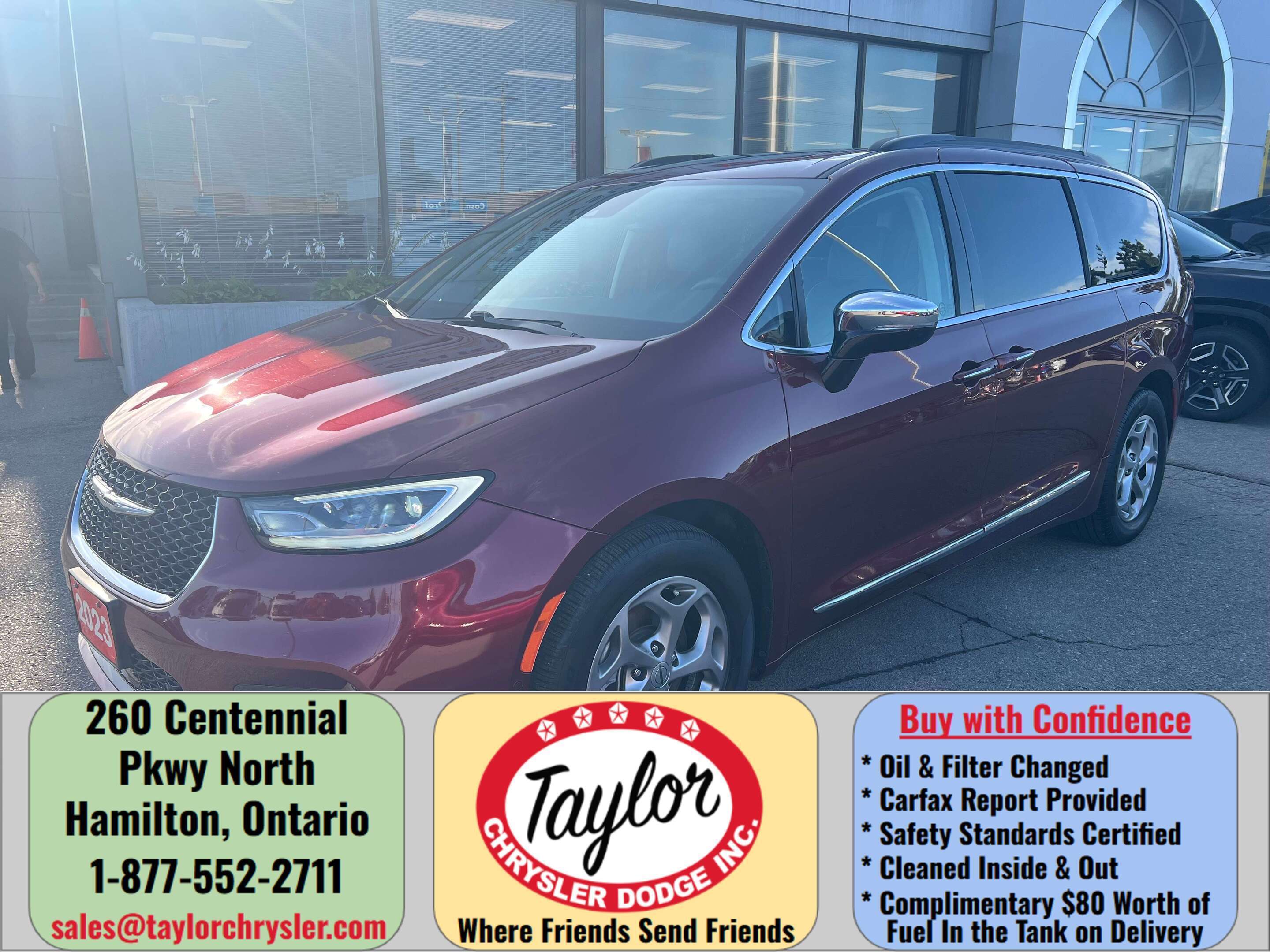 Red 2023 Chrysler Pacifica Minivan Front-Wheel Drive 9-Speed Automatic