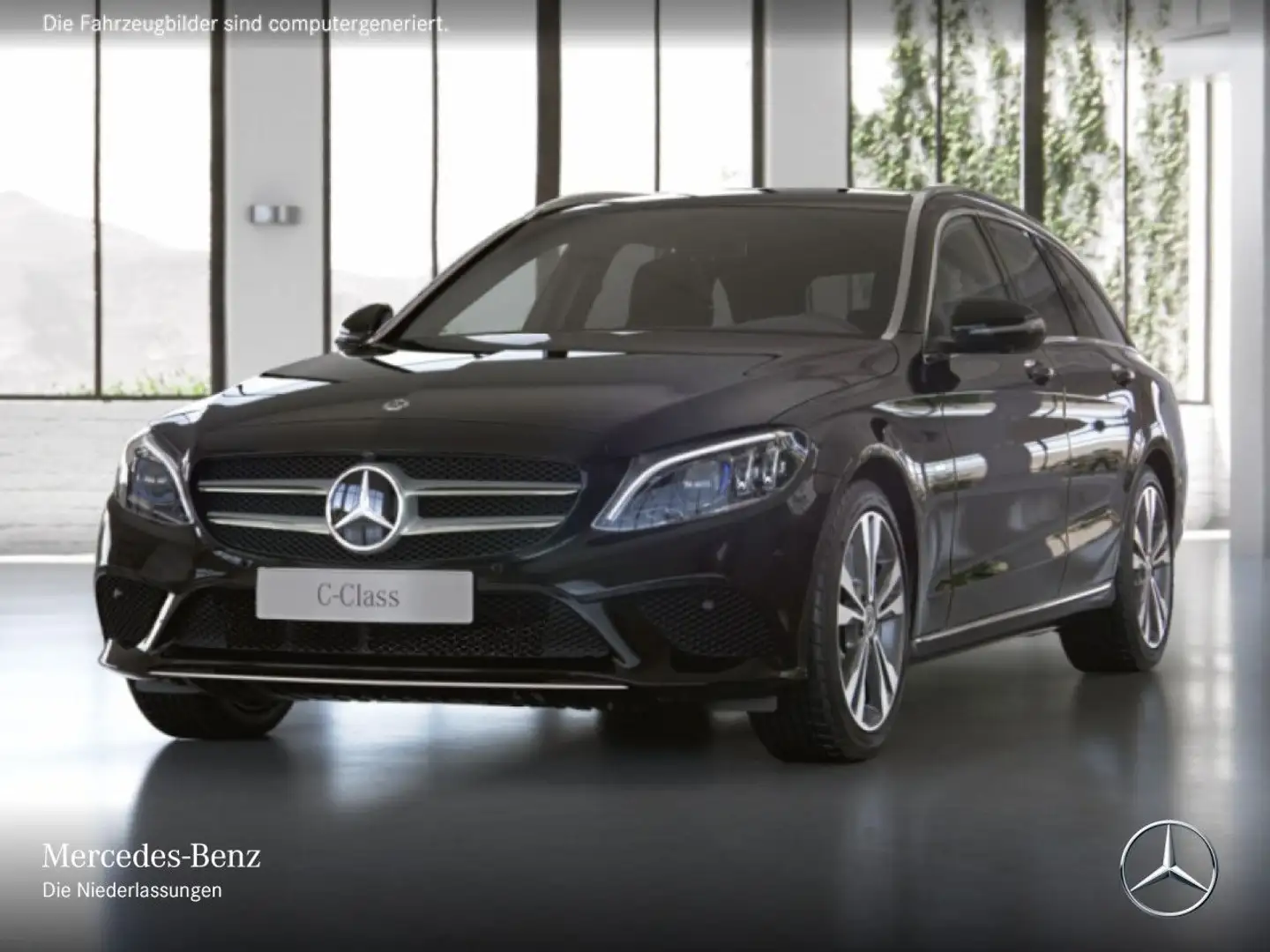 Mercedes-Benz C 300 de T AVANTG+360+AHK+MULTIBEAM+BURMESTER+SPUR Schwarz - 2
