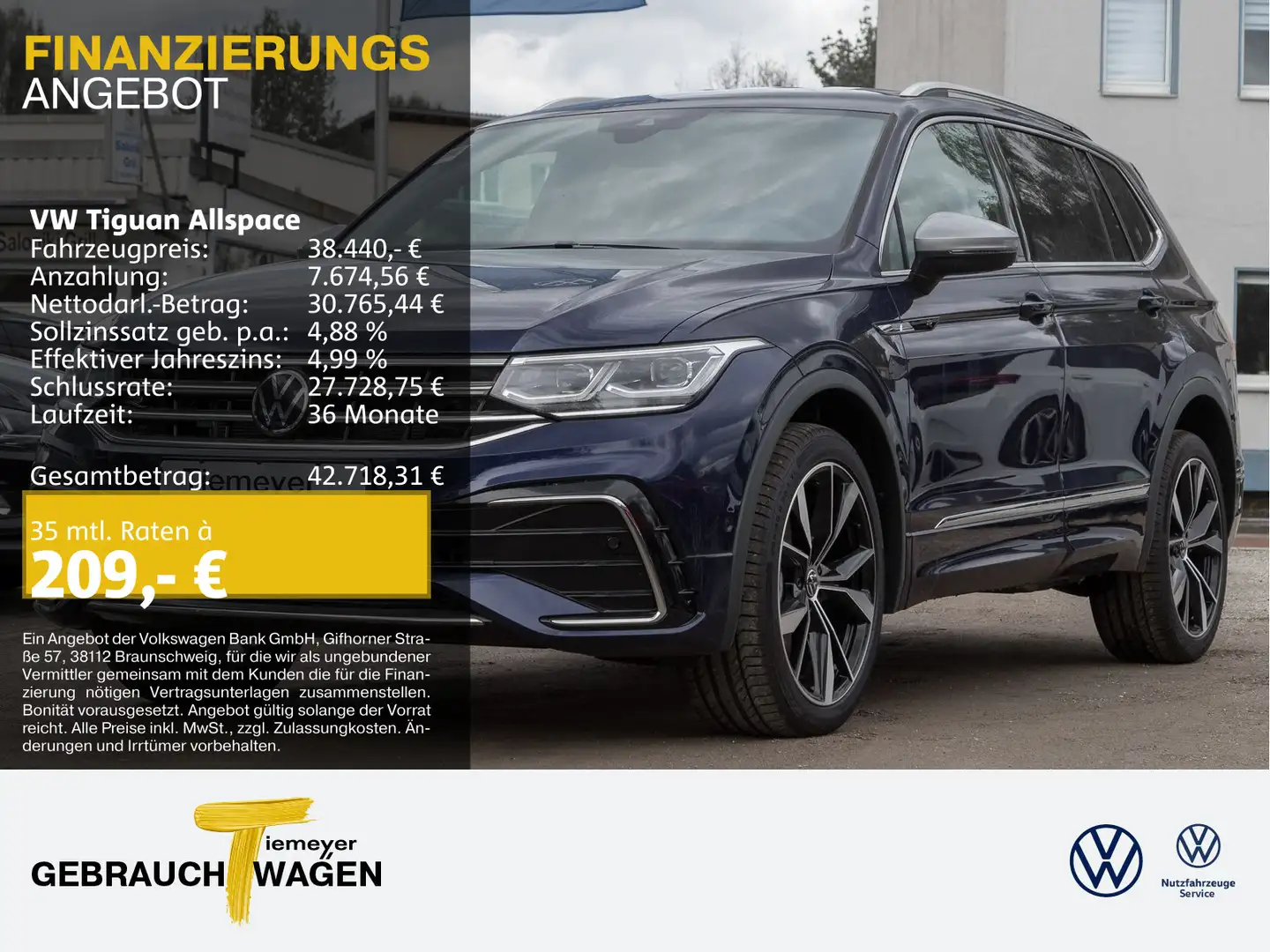 Volkswagen Tiguan Allspace 2.0 TSI DSG 4M R-LINE IQ.LIGHT K Blau - 1