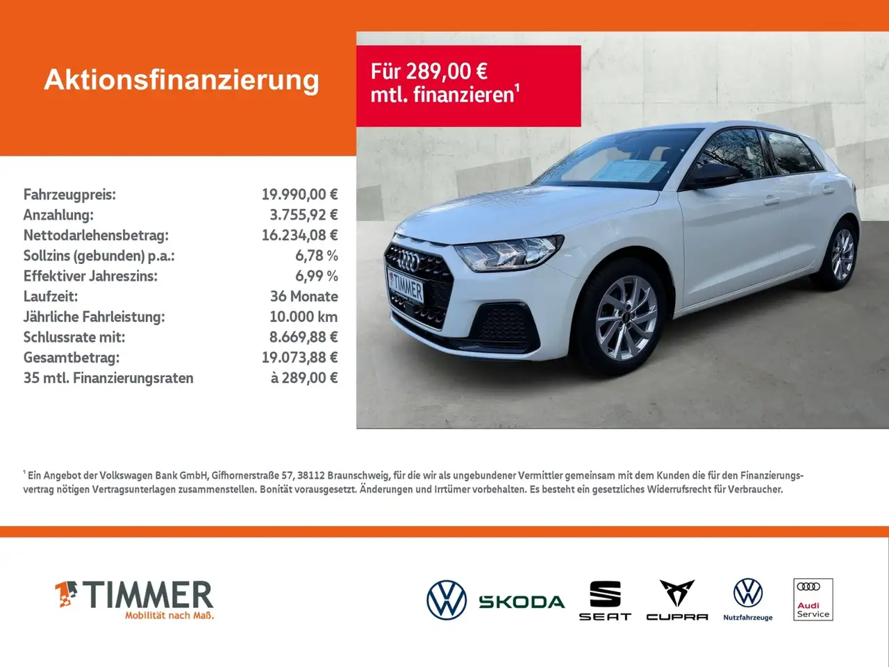 Audi A1 Sportback 25 TFSI ADVANCED +SHZ +VIRTUAL +ALU +DA, миниатюра 2