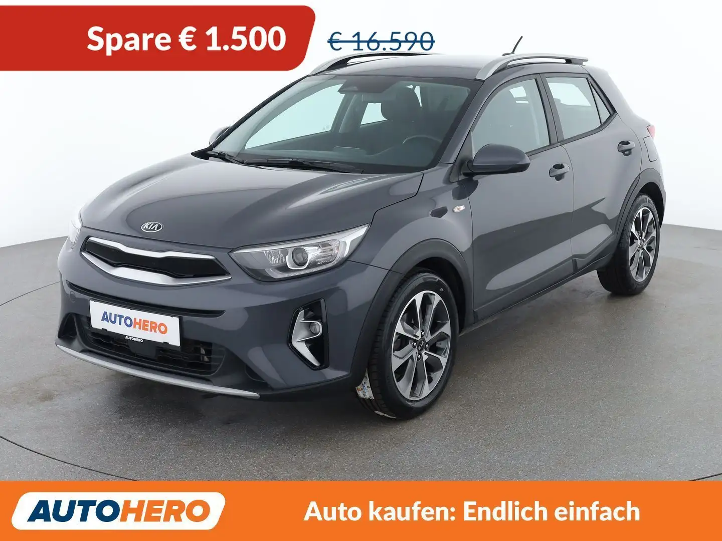 Kia Stonic 1.0 TGDI Silber Grau - 1