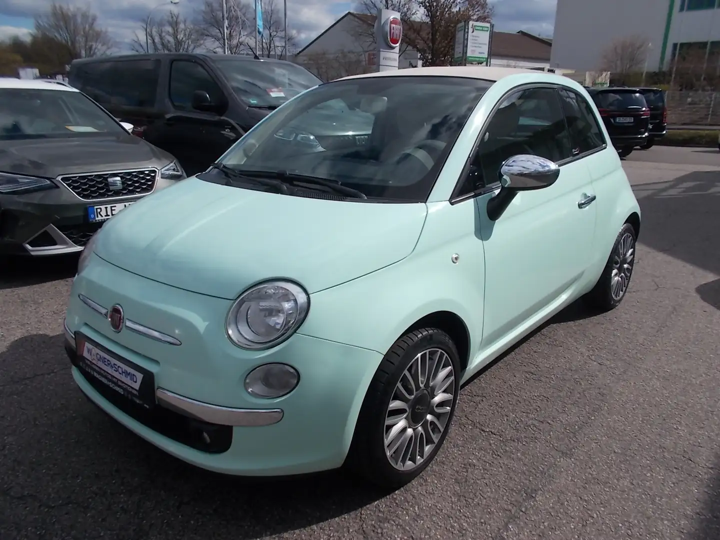 Fiat 500C Cult 0.9 TwinAir (105 PS) + Leder + AHK Grün - 1