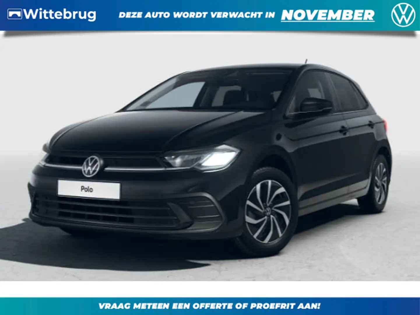 Volkswagen Polo 1.0 TSI DSG Life !!!Profiteer ook van 2.000 EURO i Zwart - 1