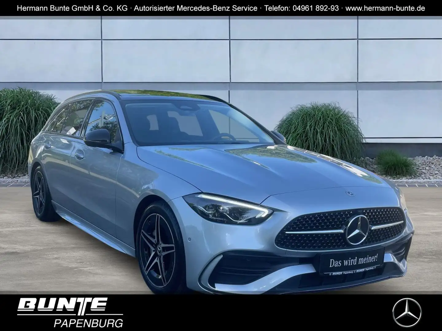 Mercedes-Benz C 200 d T AMG ADV. PLUS/NIGHT/PANO/AHK/LED/DST Silber - 1