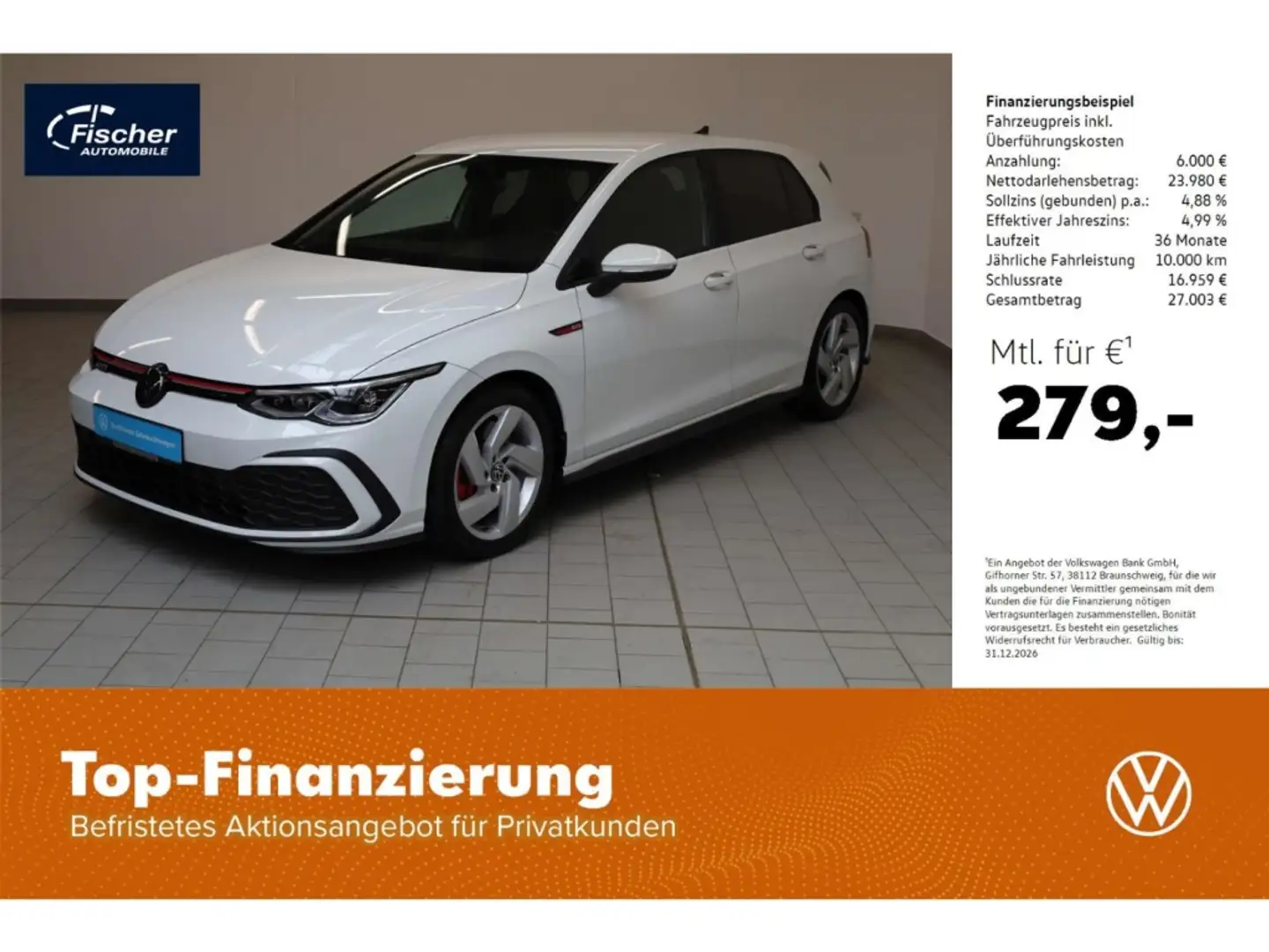 Volkswagen Golf GTI 2.0 TSI DSG LED/PDC/Klima/SH/DAB+ Weiß - 1