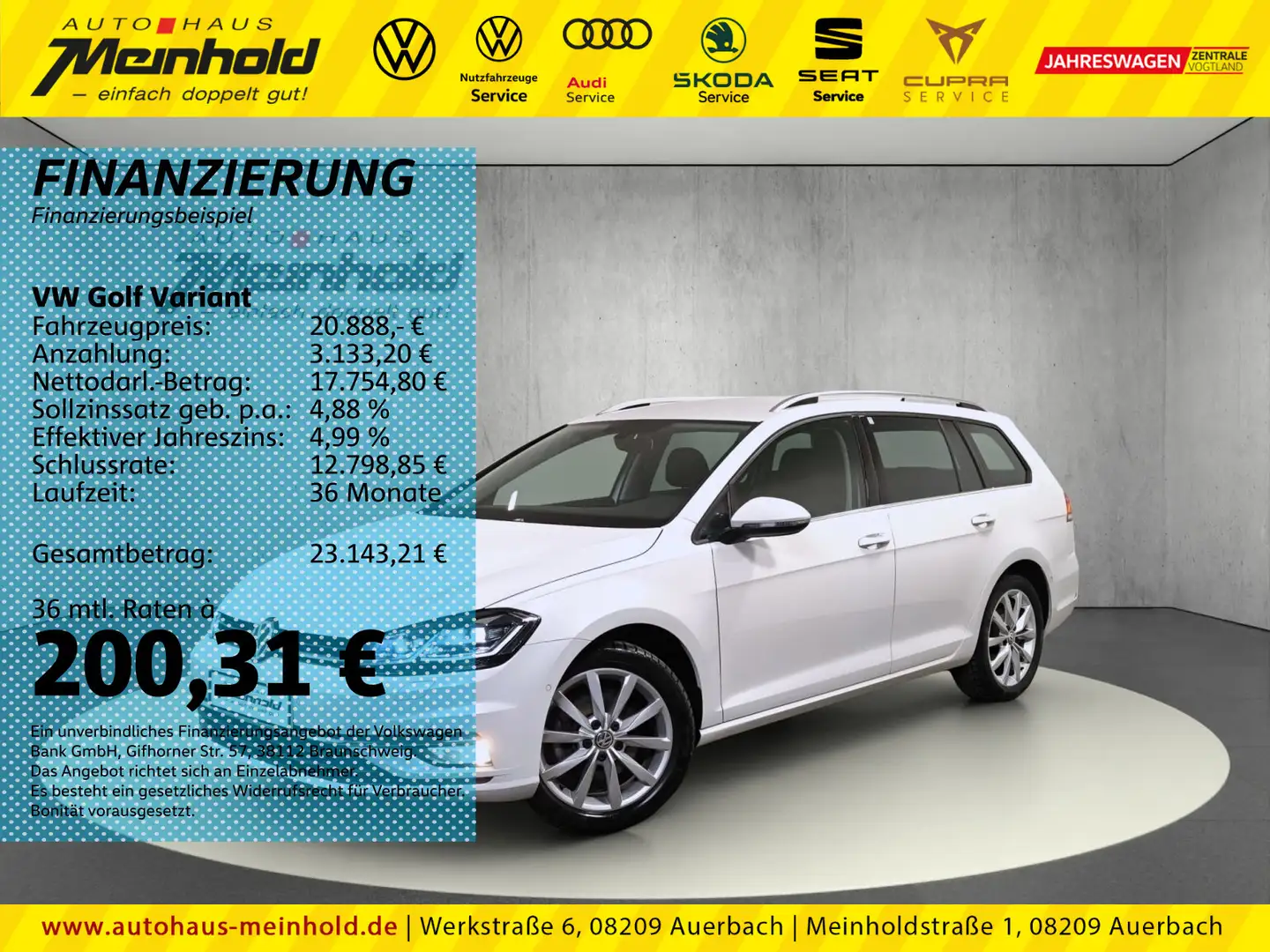 Volkswagen Golf Variant Golf VII Variant 1.5 TSI DSG Highline, Kamera Blanc - 1