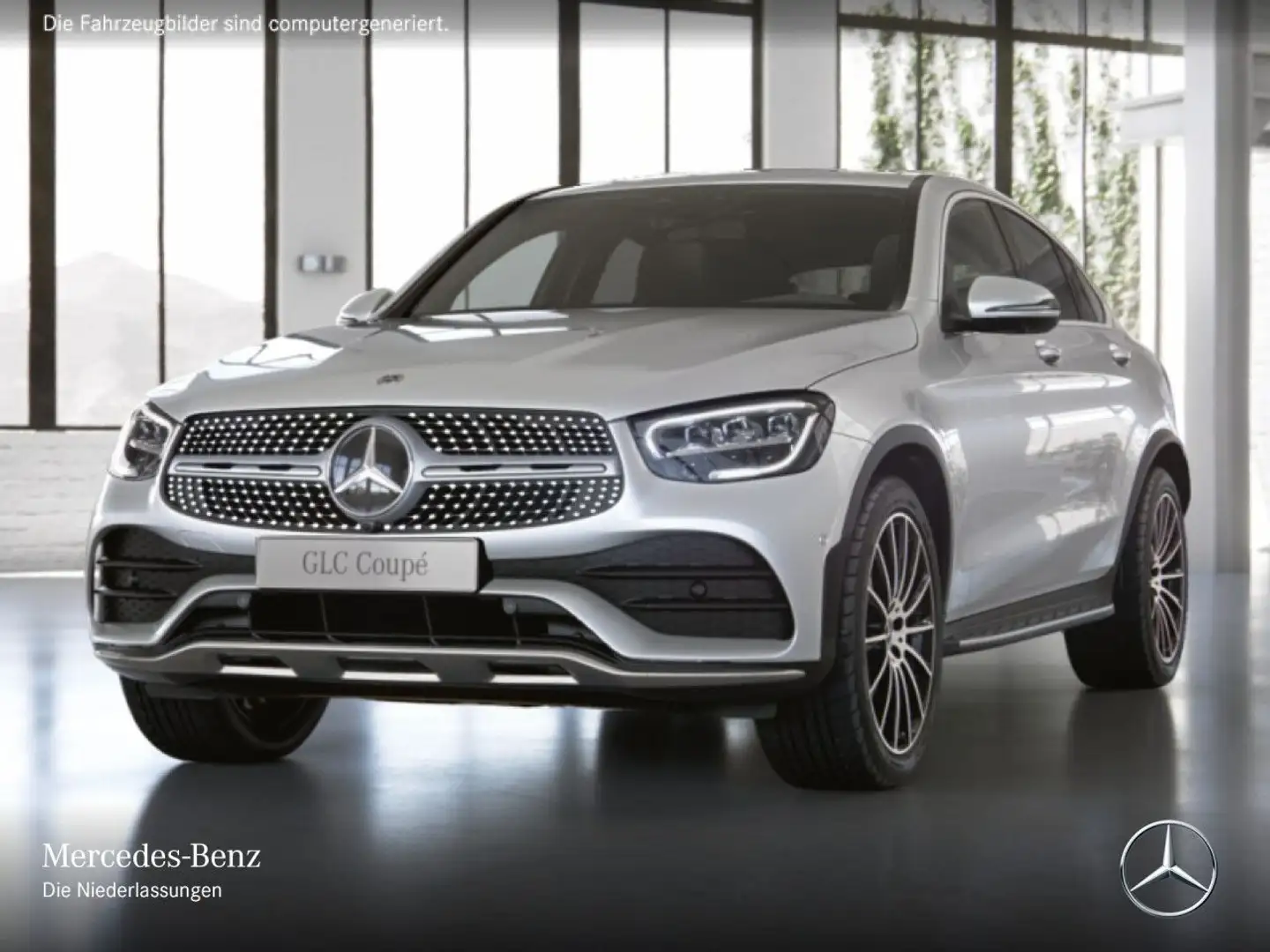 Mercedes-Benz GLC 300 d Coupé 4M AMG+360+AHK+LED+FAHRASS+HUD+9G Weiß - 2
