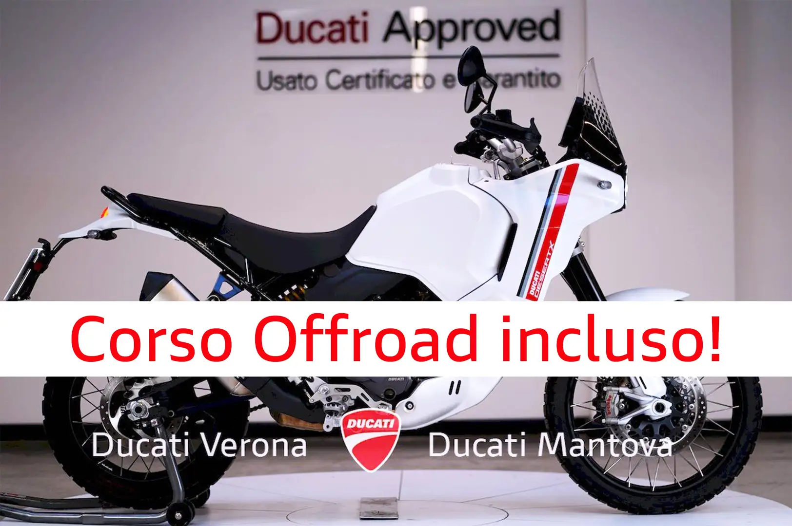 Ducati DesertX Desert X solo 1.012 km! Bílá - 1