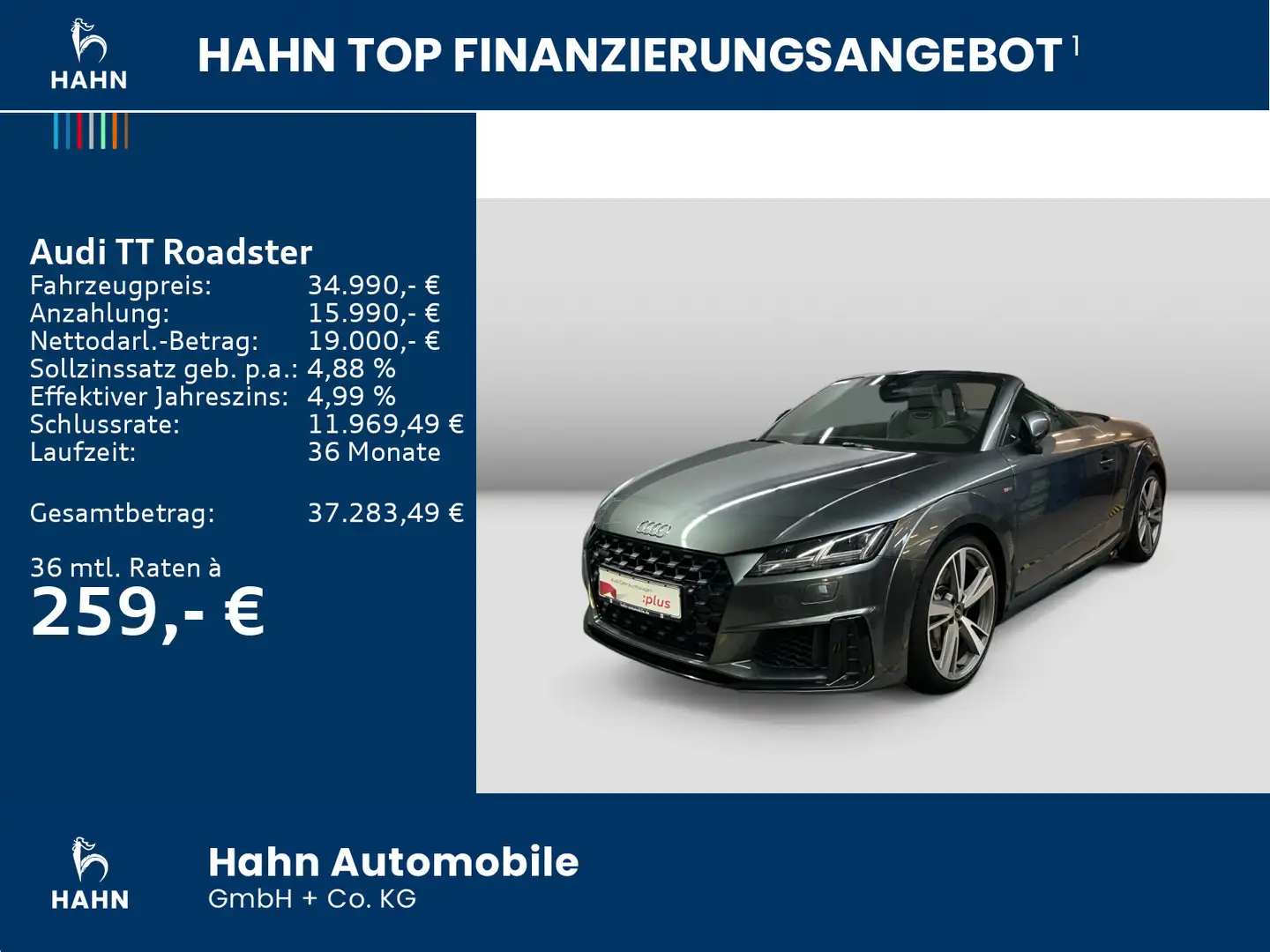 Audi TT 45 TFSI quattro S line Matrix Carpl Gris - 2
