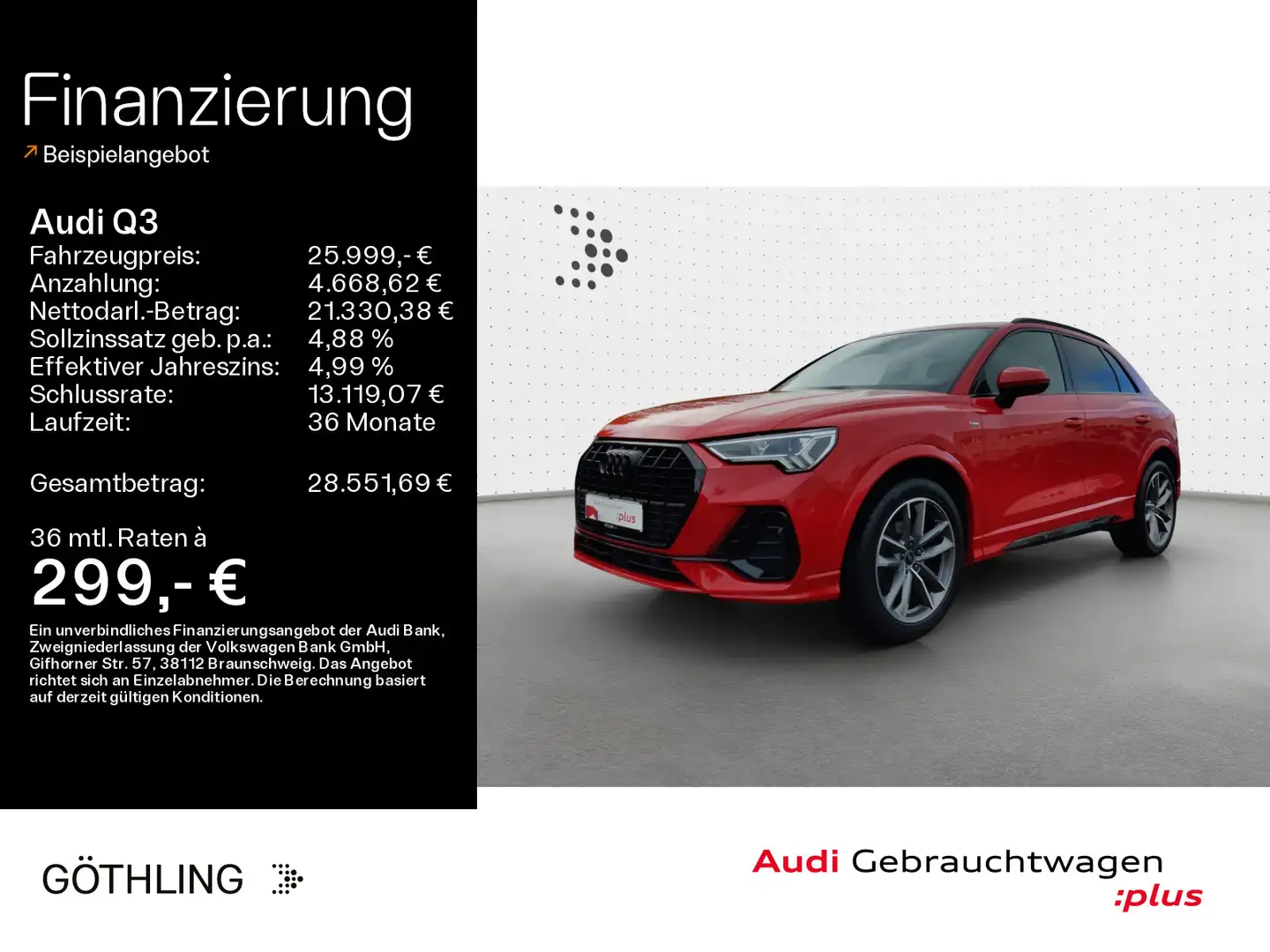 Audi Q3 35 TFSI S line*LED*Virtual*Navi+*Sportsitze*T Rouge - 1