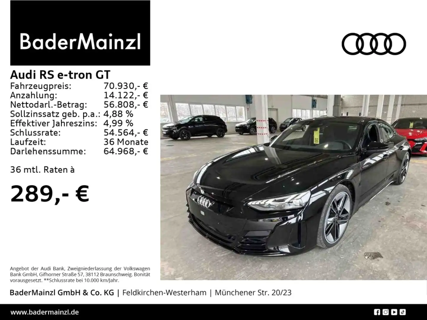 Audi e-tron GT RS e-tron GT quattro Pano Matrix B&O Luft Negro - 1