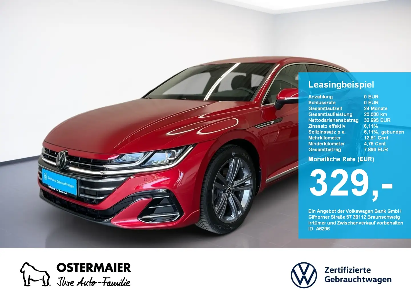 Volkswagen Arteon Shootingbrake R-LINE 2.0TSI 190PS LED.AHK.ACC.APP- Roşu - 1