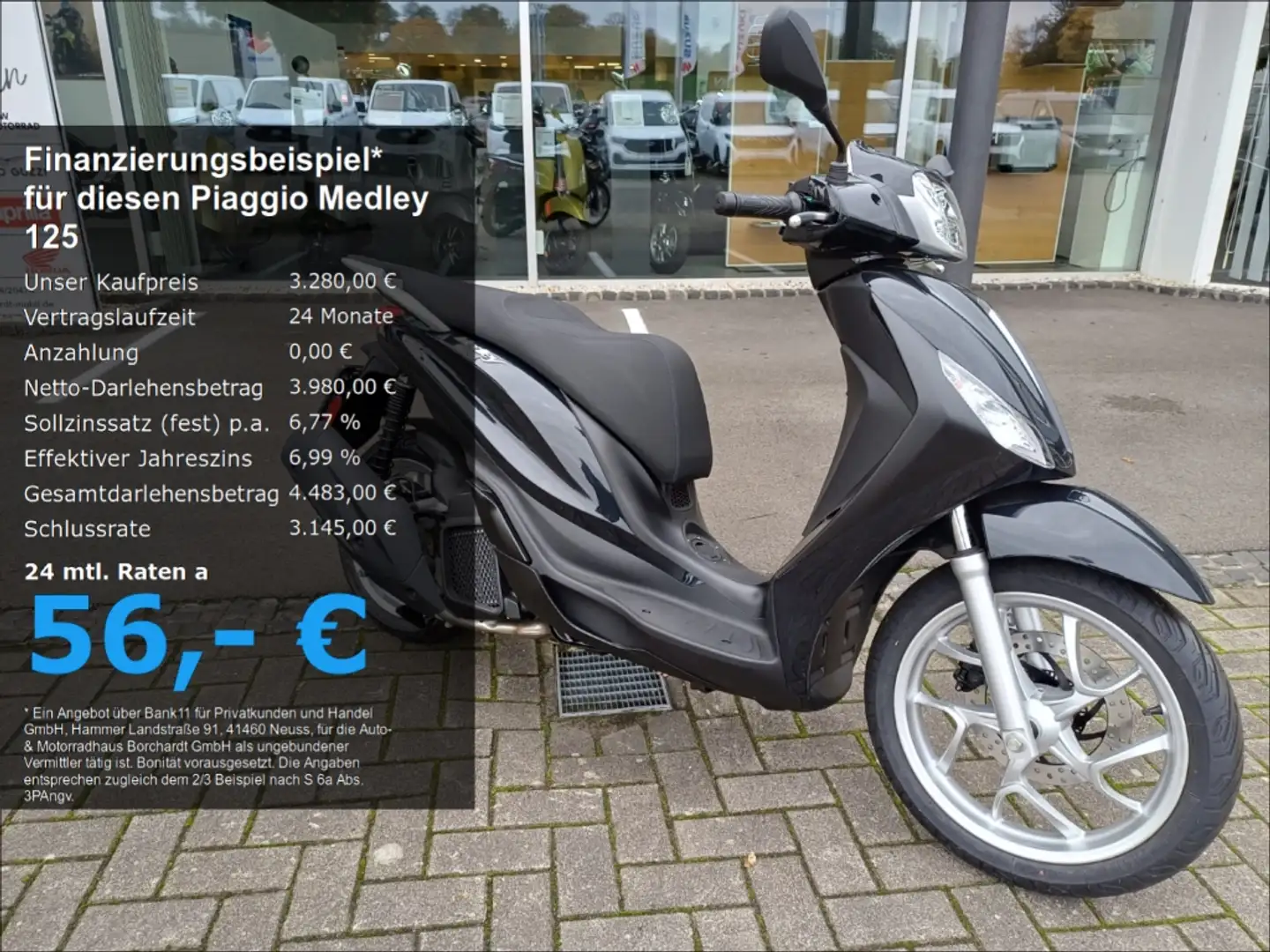 Piaggio Medley 125 E5+, 4 Jahre Garantie Noir - 1
