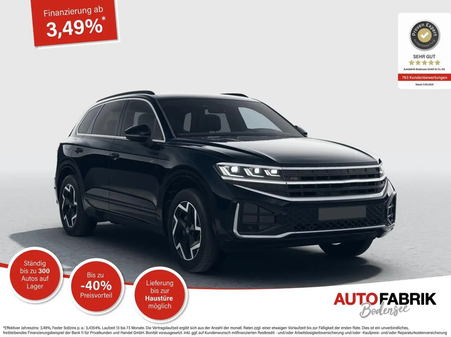 Volkswagen Touareg R-Line 3.0 V6 TDI *360°*AHK*MATRIX Nero - 1