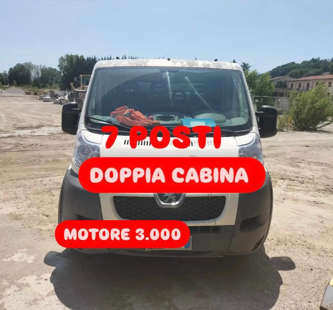 Peugeot Boxer 3.0hdi 155cv DOPPIA CABINA CASSONE FISSO Bianco - 2