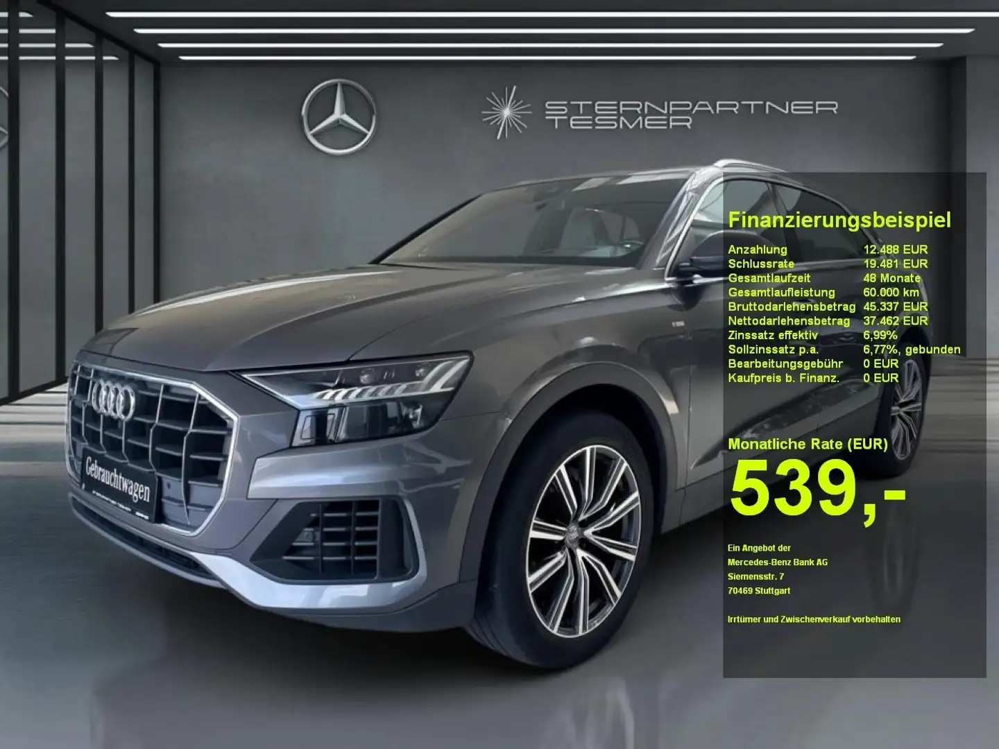 Audi Q8 50 TDI S-Line, Pano-D, Kamera, AHK, Head-UP Grau - 1