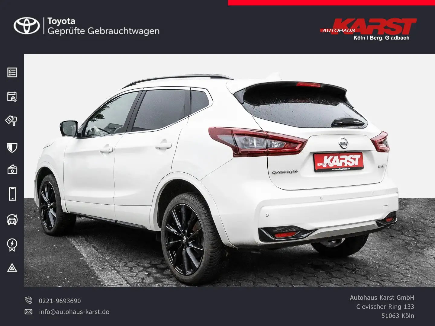 Nissan Qashqai 1,3 DIG-T N-TEC Lenkass,Totwinkel,Nav, Beyaz - 2