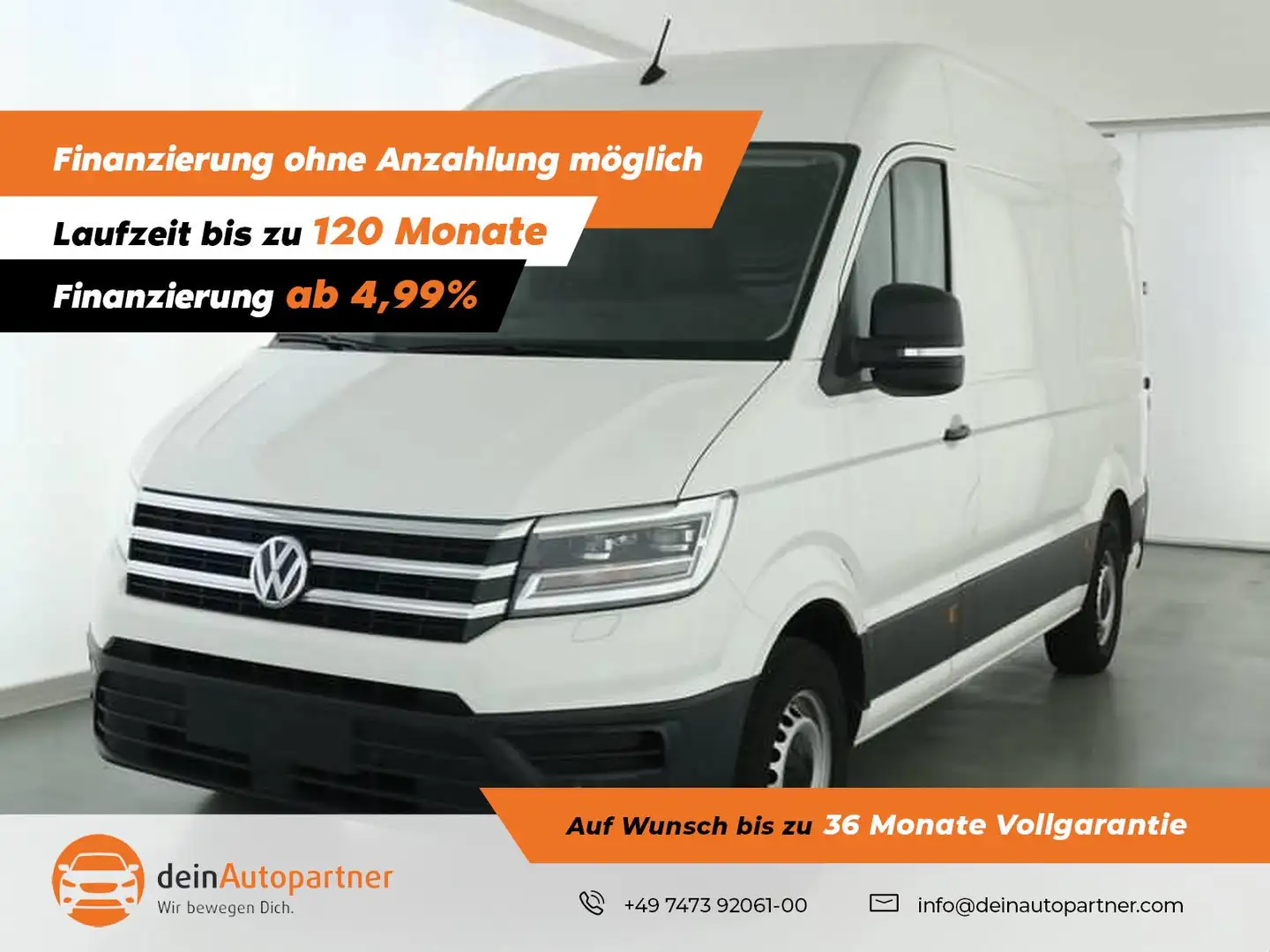 Volkswagen Crafter Kasten e-Crafter mittell. Hochdach Navi DAB LED Rf Weiß - 1