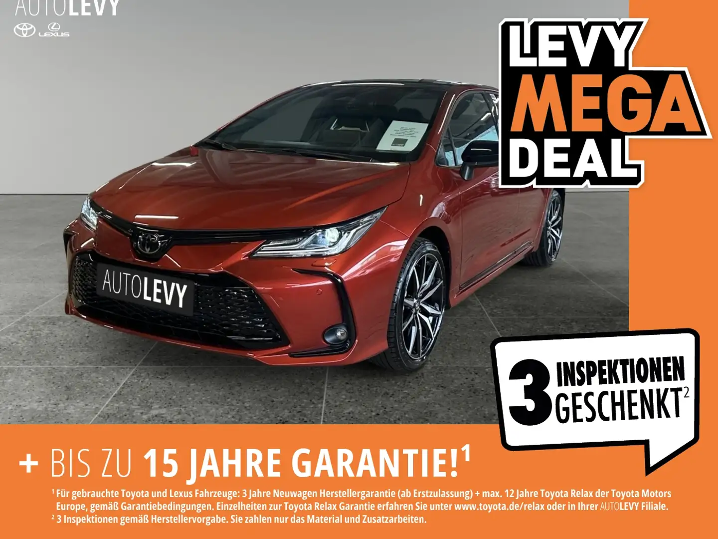 Toyota Corolla 1.8 GR Limous +Kamera+CarPlay+SHZ+HUD+LED Naranja - 1