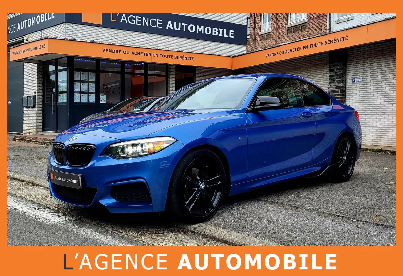 BMW 218 Coupé 218i Pack M Camera Carbon Alcantara Steer Bleu - 1