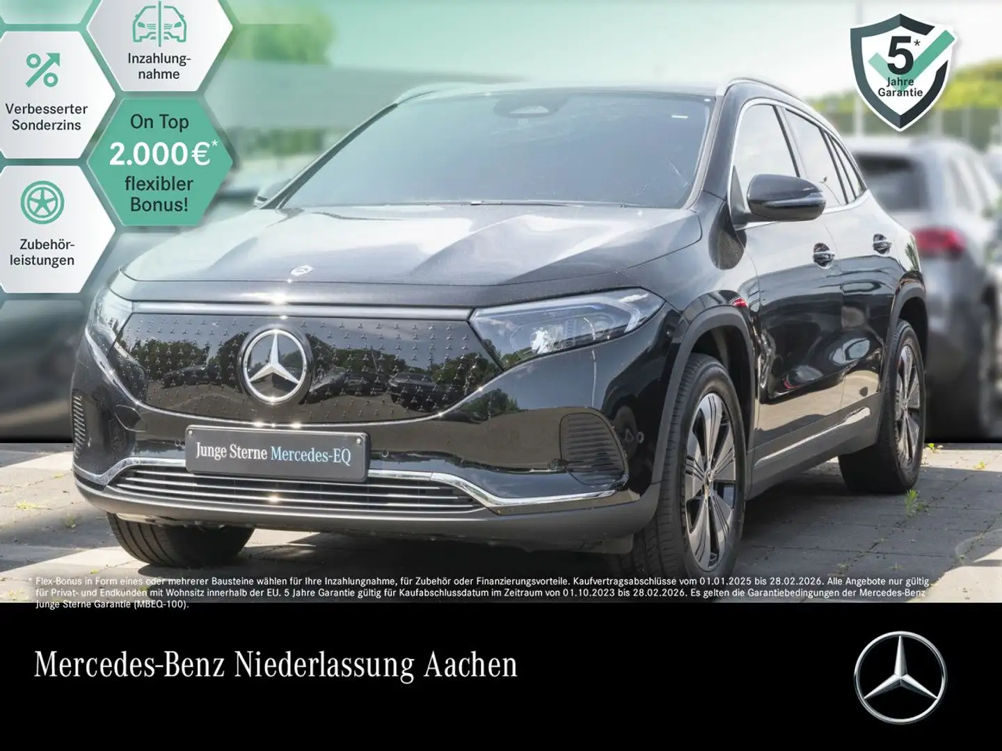 Mercedes-Benz EQA 300 4M PROG+ADVANCED+KAMERA+SPUR Schwarz - 1
