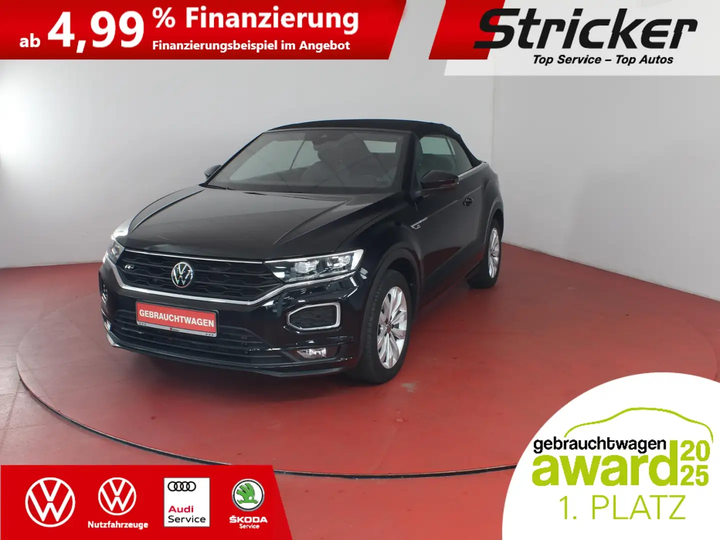 Volkswagen T-Roc Cabriolet R-Line 1.5TSI DSG 302,-ohne Anzahlung A Schwarz - 1