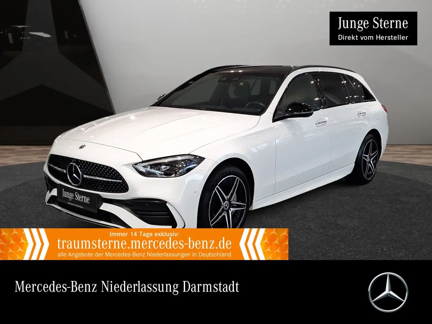 Mercedes-Benz C 300 e T AMG+NIGHT+PANO+360+AHK+BURMESTER+KEYLESS Weiß - 1