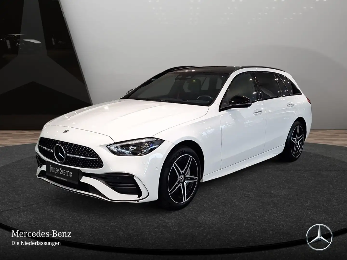Mercedes-Benz C 300 e T AMG+NIGHT+PANO+360+AHK+BURMESTER+KEYLESS Weiß - 2