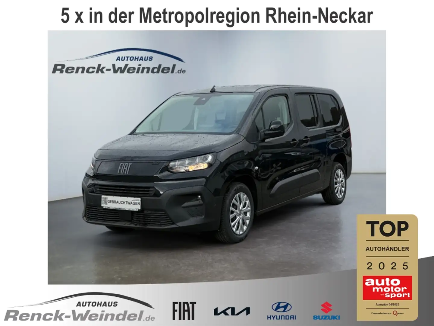 Fiat Doblo Kombi Maxi L2 7-Sitzer AUT Klimaaut Kamera PDCv+h Schwarz - 1