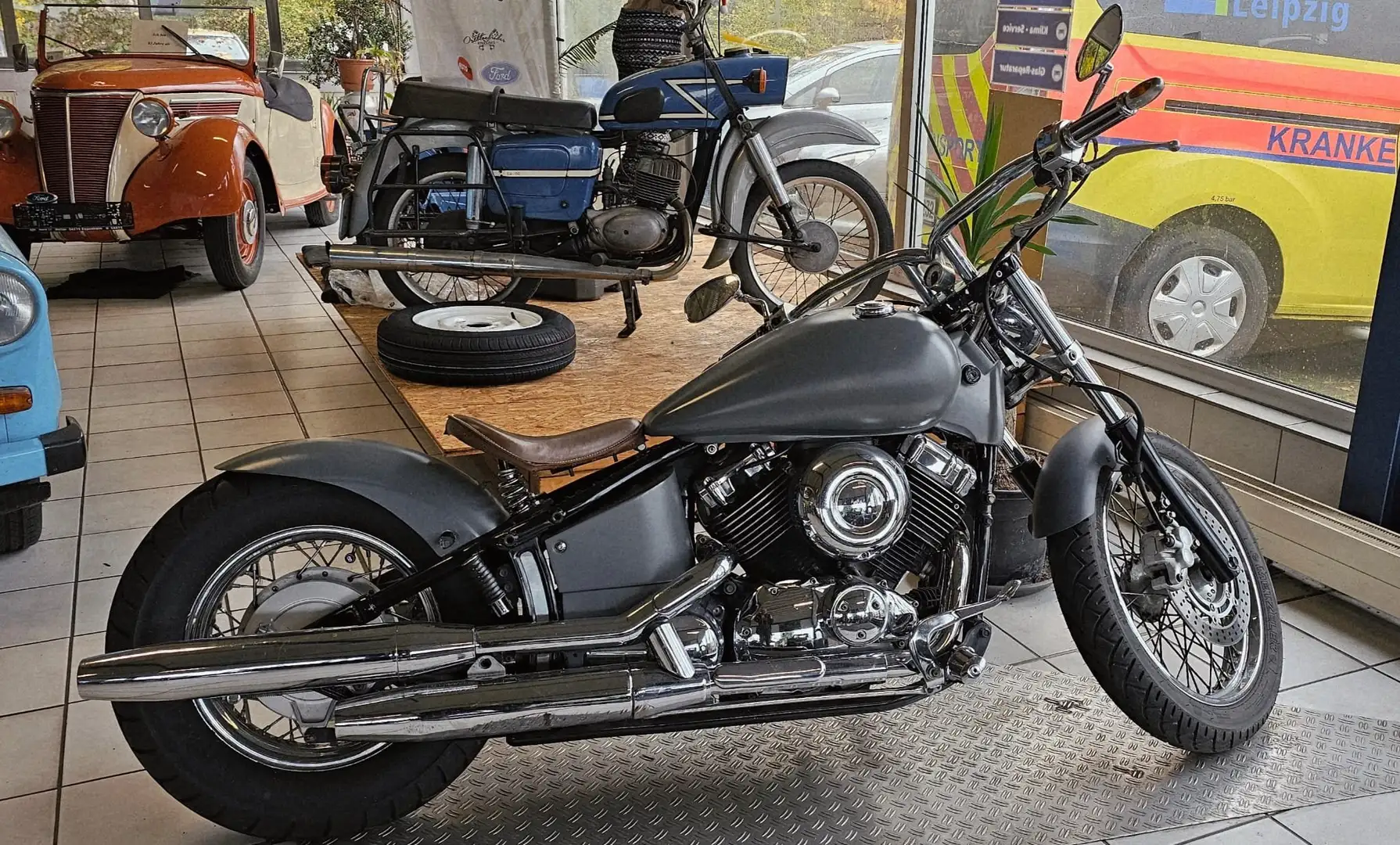 Yamaha XVS 650 Custom Umbau Bobber Gri - 1