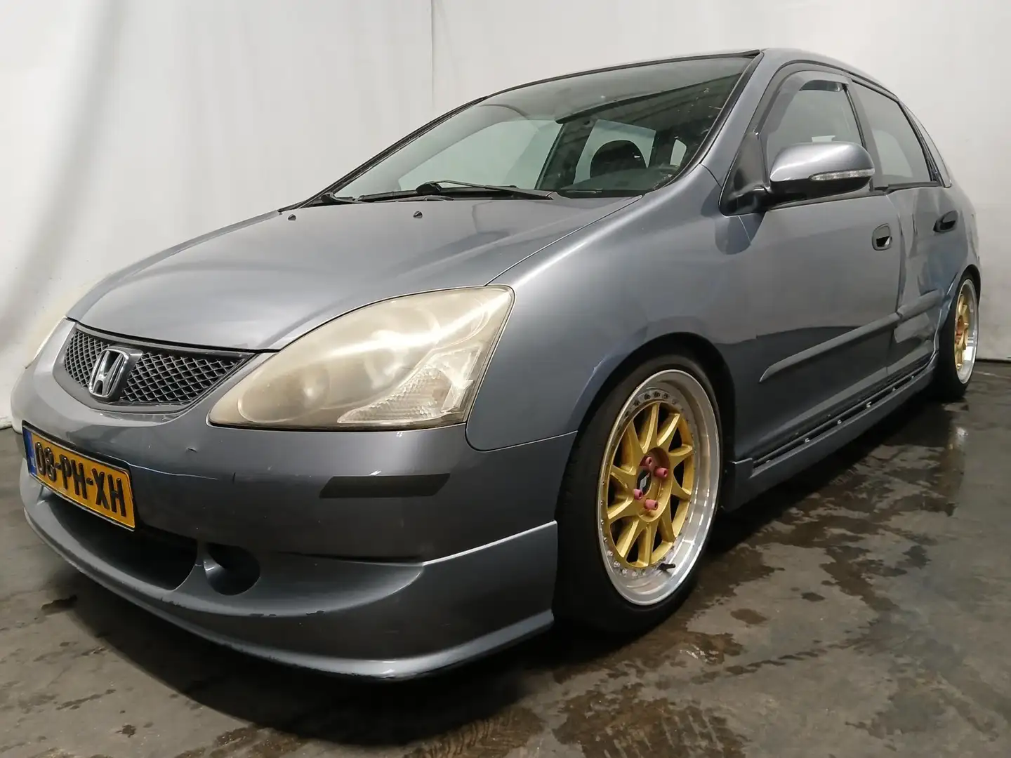Honda Civic 1.4i LS Airco!! SCHADEAUTO!!! Gris - 2