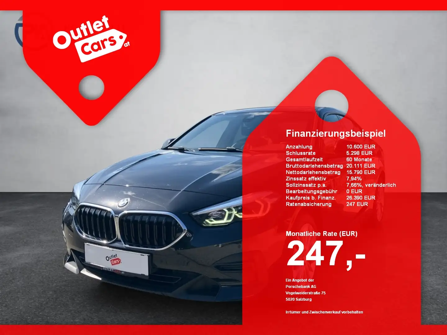 BMW 218 d Gran Coupe Advantage AUT+KlimaA Schwarz - 1