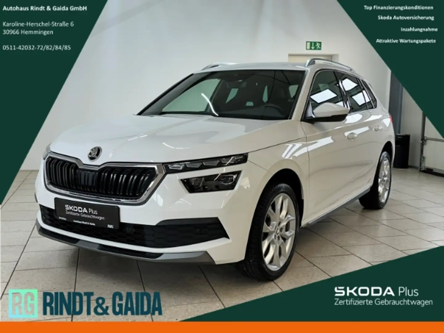 Skoda Kamiq Style 1.5 TSI DSG ACC Navi LED SHZ Freisprech Weiß - 1