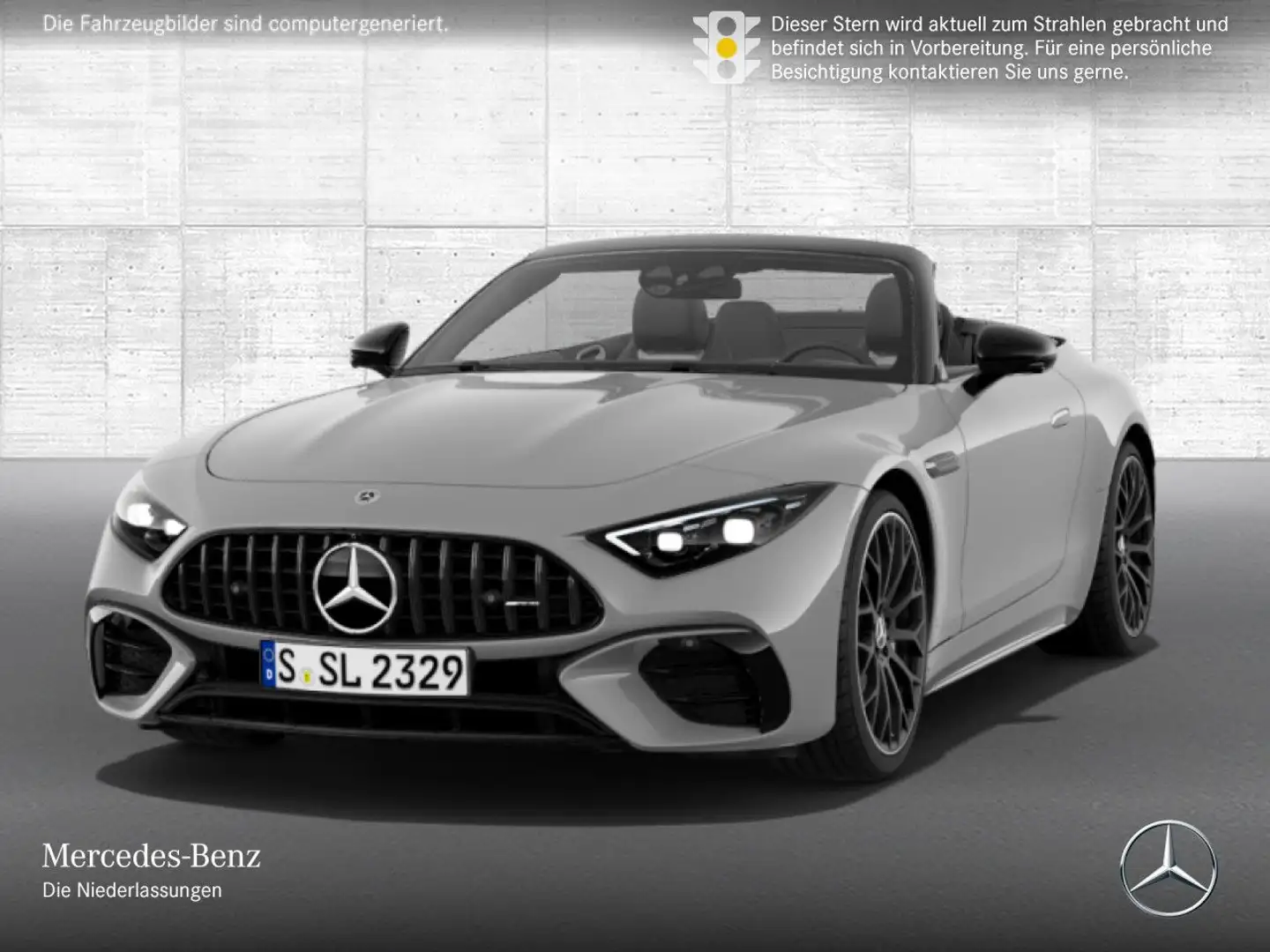 Mercedes-Benz SL 43 AMG Cab. Fahrass Nachtsicht WideScreen HUD Grau - 2