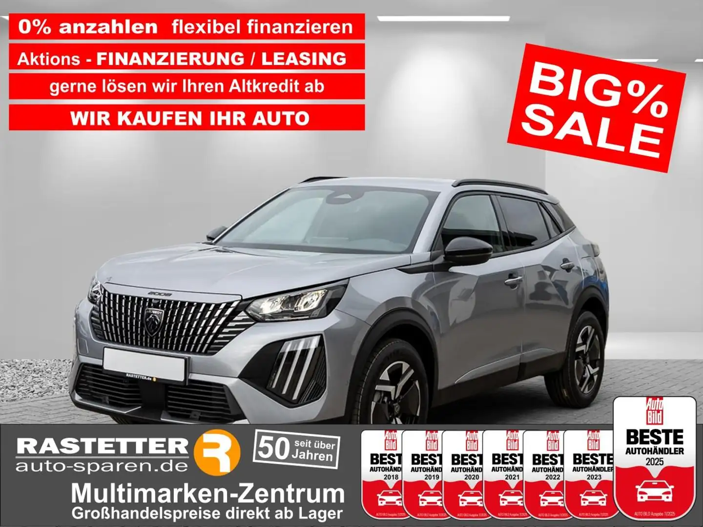 Peugeot 2008 PureTech 130 EAT8 Allure Navi+Keyless+Sicht&Assist Grigio - 1