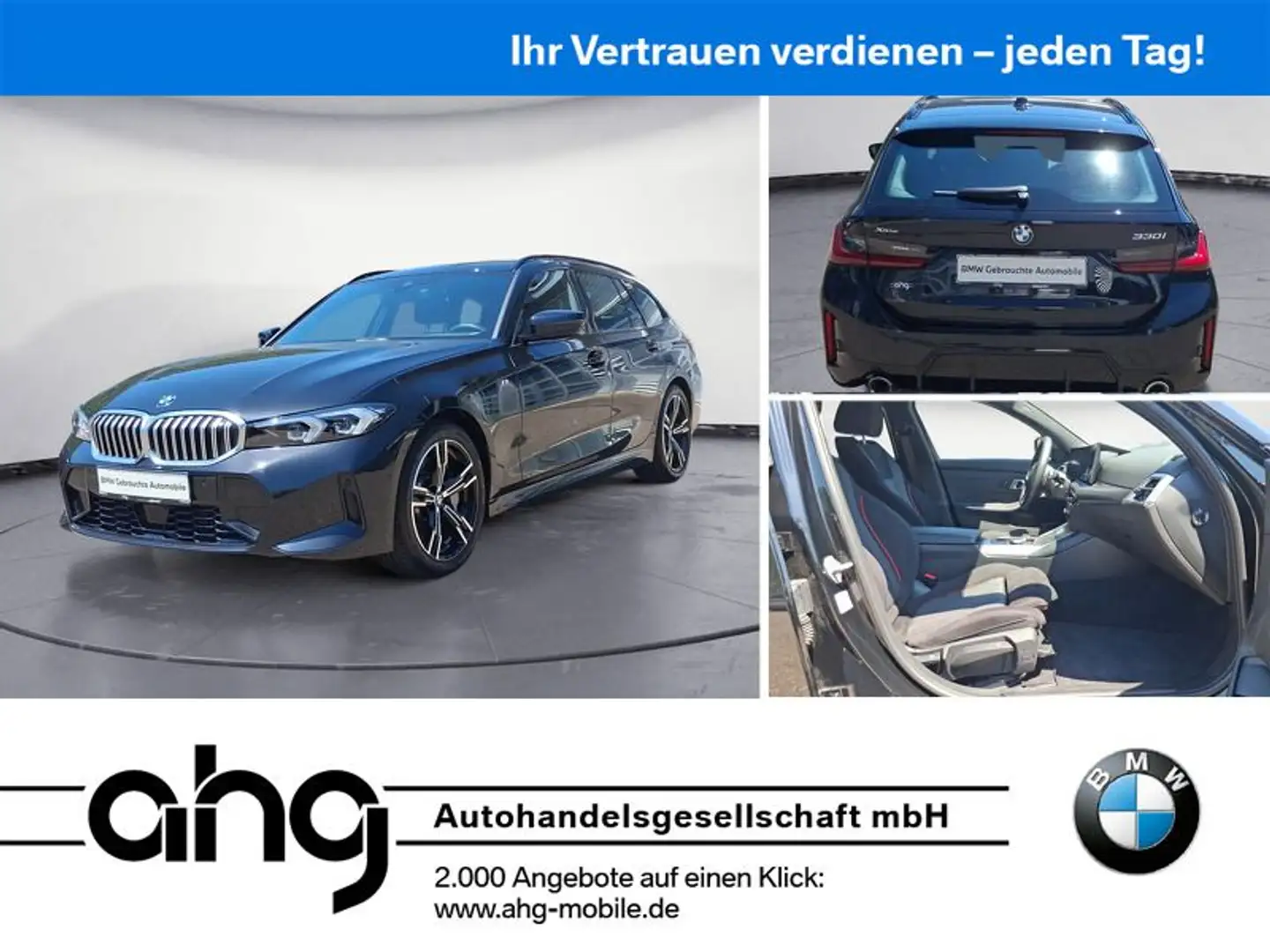 BMW 330 i xDrive Touring M Sportpaket Navi Aktive Ges Schwarz - 1